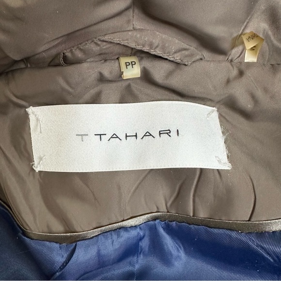 T Tahari Hooded Belted Down Filled Puffer Coat - Picture 12 of 14